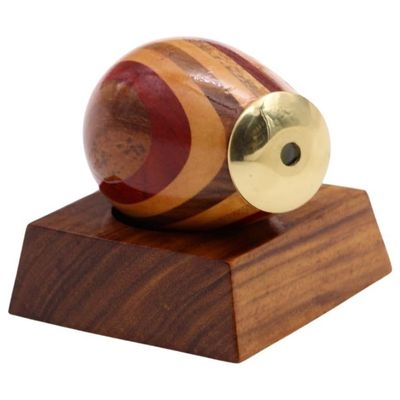 Handmade Brass & Wood Lacquered Kaleidoscope with Wooden Base – Vintage Optical Collectible for Adults, Special Occasions & Easter Gift – Unique Brass Kaleidoscope Home Décor