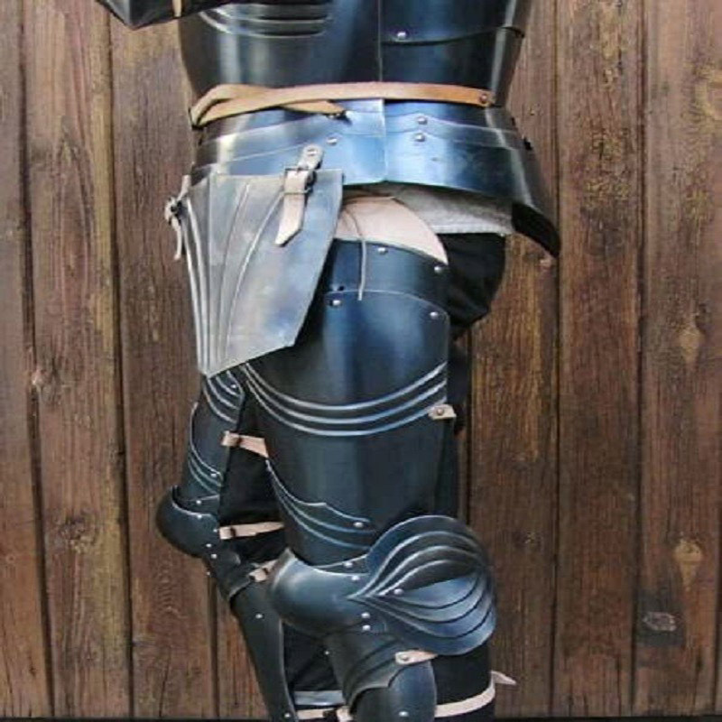 18GA Medieval Armor Full Body Suit of Gothic Captain&amp;#039;s Cuirass Armor Full Suit