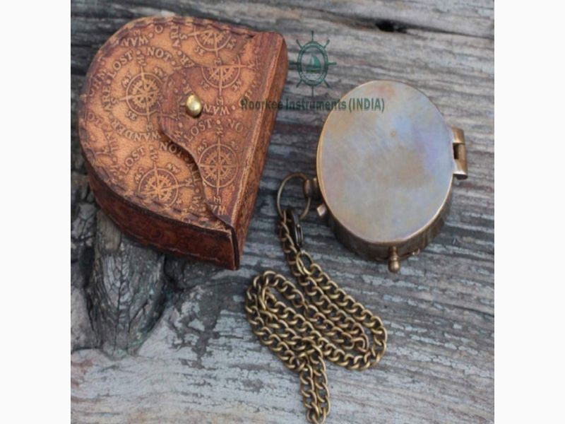 Daddy Thank You Compass – Engraved Brass Compass with Case, Father’s Day Gift, Personalized Gift for Dad from Daughter or Son, I Love You Keepsake Compass