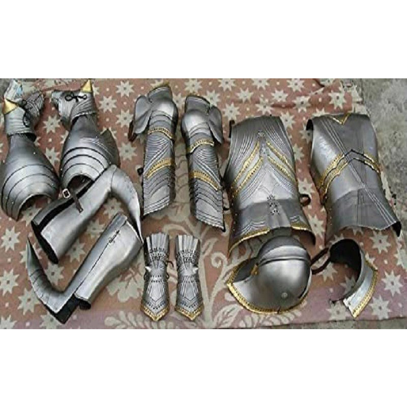 Medieval Knight Wearable Suit of Armor Crusader Gothic Full Body Armor AG04