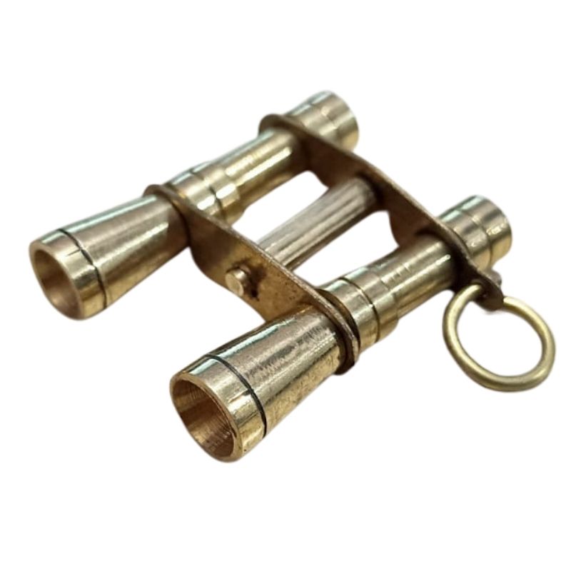 Handmade Brass Binocular Keychain Brass 1.25 Inches Key ring