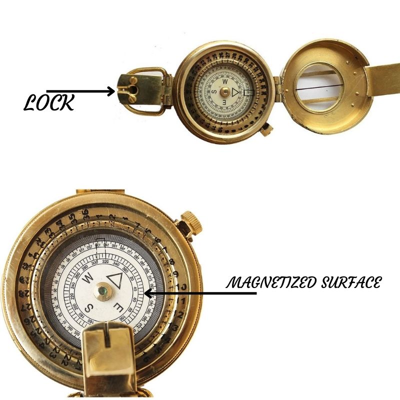 Nautical Marine Brass Compass Handmade Vintage Pocket Antique Maritime Sailor Compass