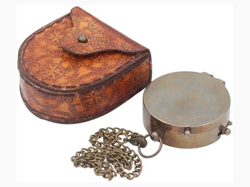 Daddy Thank You Compass – Engraved Brass Compass with Case, Father’s Day Gift, Personalized Gift for Dad from Daughter or Son, I Love You Keepsake Compass