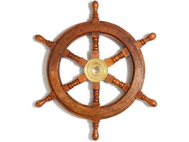 Wooden Ship Wheel Wall Decor 12\