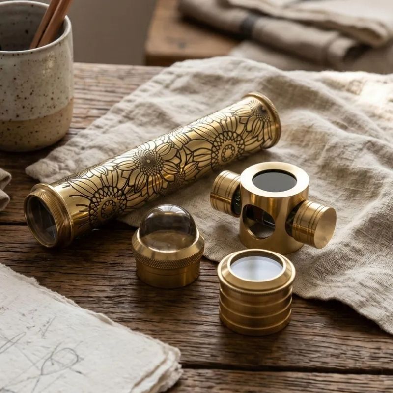 Interchangeable Brass Kaleidoscope \