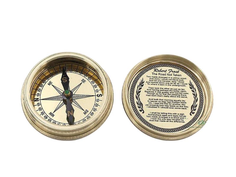 Boy Scouts of America Brass Compass with Leather Case – Vintage Scouting Collectible Gift, Antique Pocket Compass for Camping, Hiking, Outdoor Adventure, Scout Memorabilia, Navigation Gift
