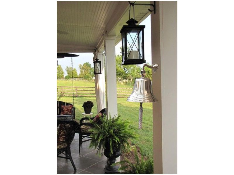 Solid Brass Wall Mounted Ship Bell 6 Inch by The Metal Magician – Loud Clear Sound for Reception, School, Church, Dinner, Indoor & Outdoor Décor