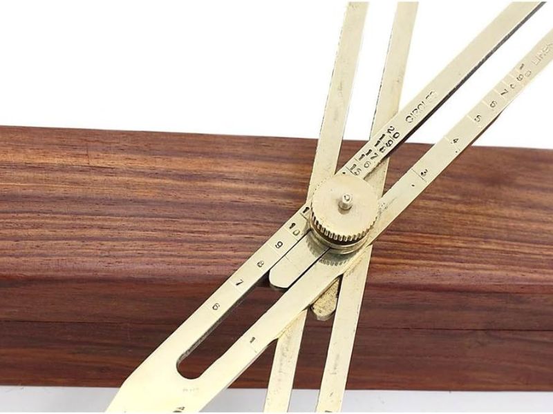 9-Inch Brass Proportional Divider with Wooden Box – Precision Drafting, Navigation & Art Tool – Engraved Scale Divider for Artists, Engineers, Architects, Mariners