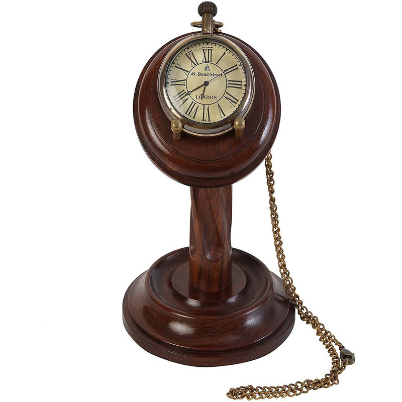 Pocket Watch with Hard Wood Display Stand 