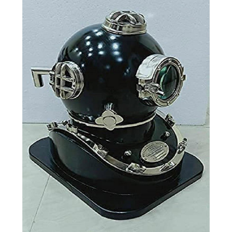 Antique Diving Divers Helmet US Navy Mark V Black 18 Inch Diving Helmet Antique Brass Nautical Helmet Antique Diving Helmet Scuba Sea Divers Helmet Great Decoration Item for Home Decor