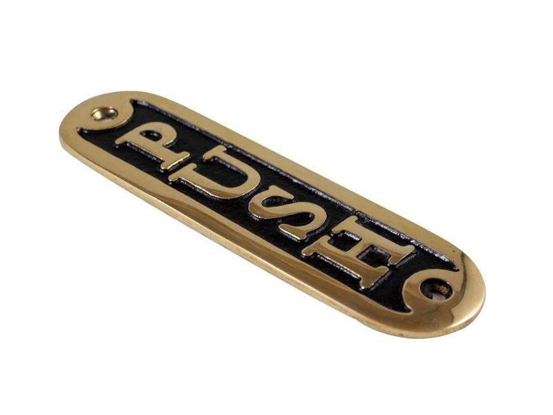 Push Pull Combo Door Sign Set of 2 – Solid Brass Casted Gold & Black Finish – Vintage Style Wall Plaque Plates – Handmade Decorative Door Accessories for Home, Office, Café, Hotel – With Screws