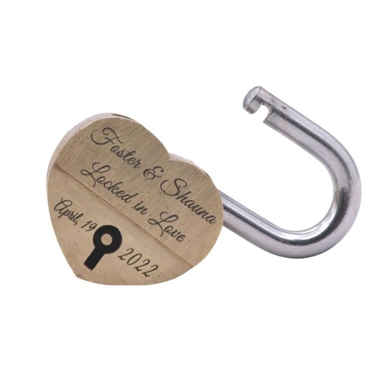 handmade 3.5 inches heart shape iron lock