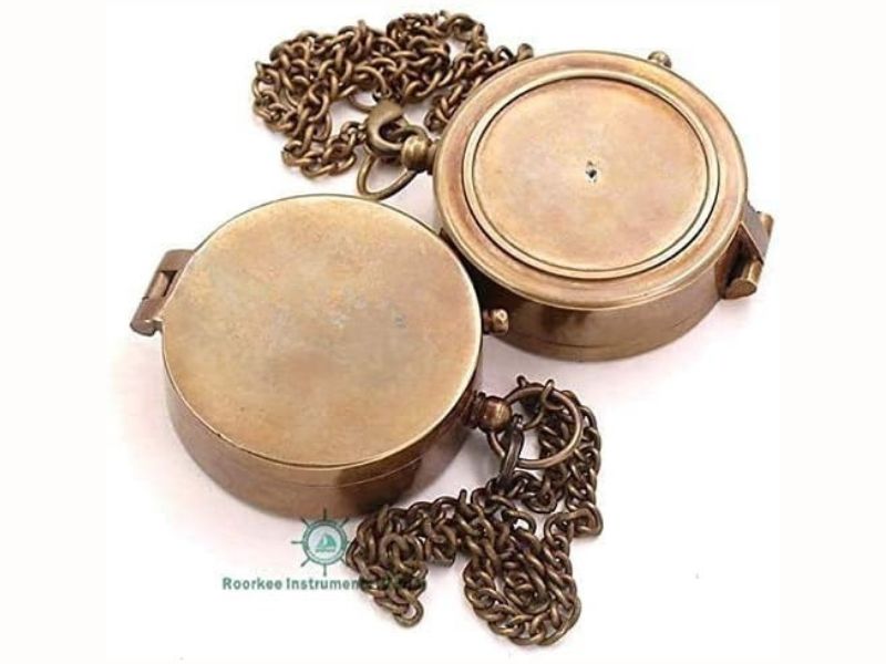 Solid Brass Compass with Thoreau Quote – Antique Nautical Directional Compass in Polished Rosewood Case – Vintage Magnetic Pocket Compass for Outdoor, Hiking, Graduation & Adventure Gifts