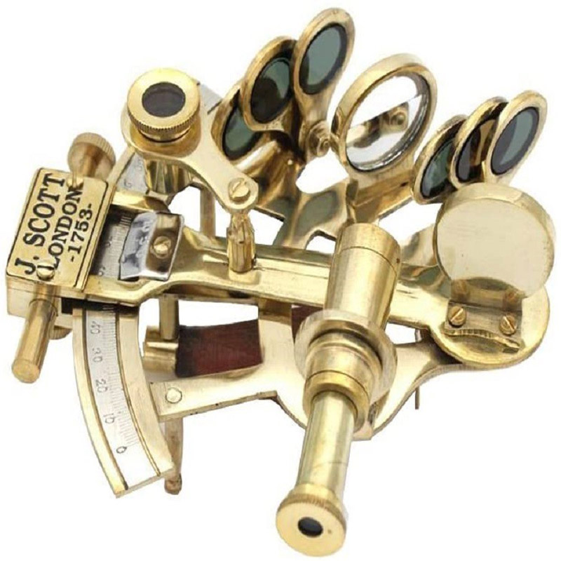 Pocket Sextant J. Scott London Nautical Navy Sailors Brass, Celestial Navigation with Movable Telescope, Determine Latitude and Longitude, Galactic Gifting Sextant, Graduation, Wedding 