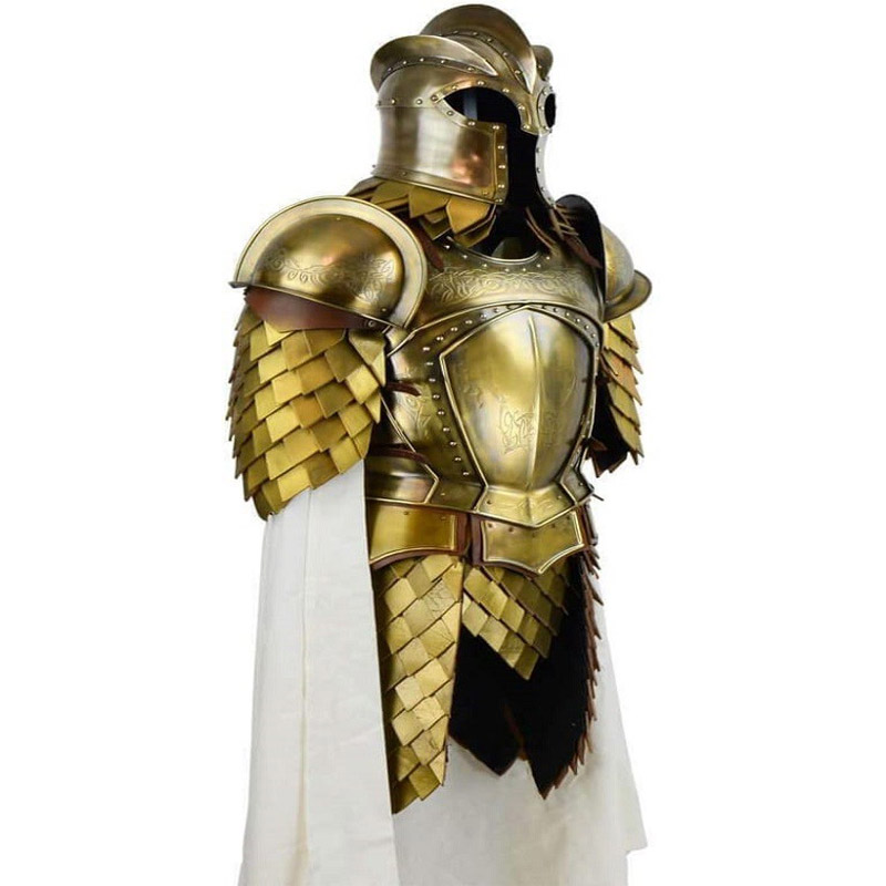 Medieval Steel LARP Warrior Kings guard Half Body Armor Suit Knight Full Suit