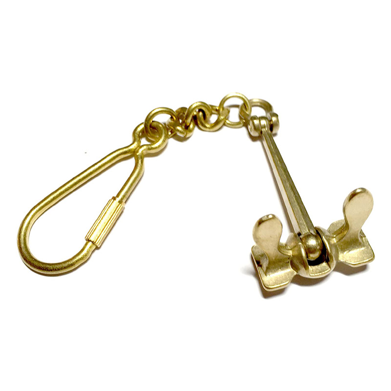 Ship Anchor Brass,Metal Key Chain,Beautiful Key- Brass Anchor with Hand Cuff