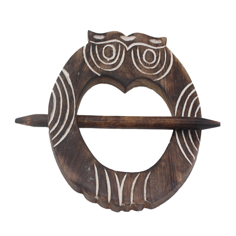 Beautiful Curtain Tiebacks, Antique Wooden Curtain Hook, Owl Rustic Decorative Curtain Holdbacks, Set Of 2