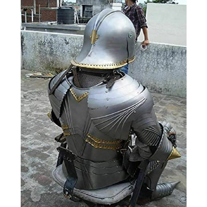 Medieval Knight Wearable Suit of Armor Crusader Gothic Full Body Armor AG04