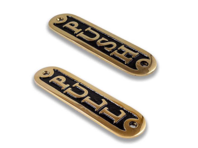 Push Pull Combo Door Sign Set of 2 – Solid Brass Casted Gold & Black Finish – Vintage Style Wall Plaque Plates – Handmade Decorative Door Accessories for Home, Office, Café, Hotel – With Screws