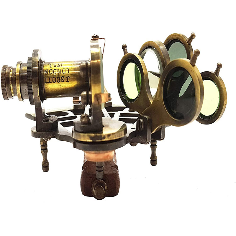 Brass Sextant Large Brass Navigation Instrument Sextant Navigation Marine Sextant in Hardwood Gift Box