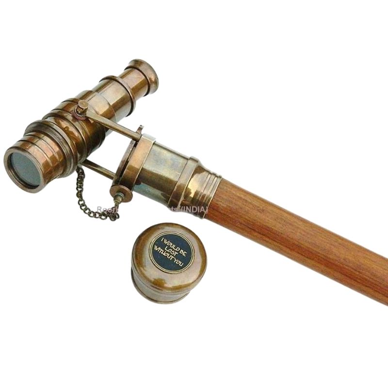 Telescope Walking Cane/Waking Stick/Stempunk Cane/Vintage Style Nautical Cane