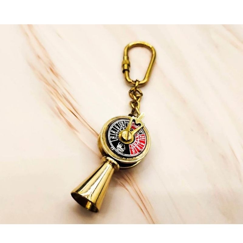 Miniature Brass Engine Order Telegraph Keychain | Nautical Maritime Gift | Vintage Ship Captain Collectible