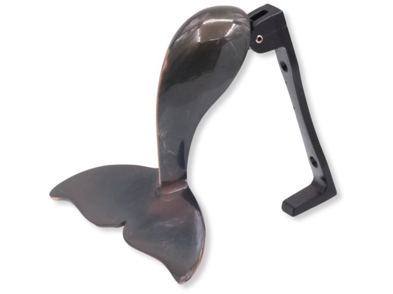 Solid Brass Humpback Whale Tail Door Knocker – Nautical Bronze Finish – Heavy Decorative Marine Door Hardware for Beach House, Coastal Home, Cabin or Ship Décor – Handcrafted Gift