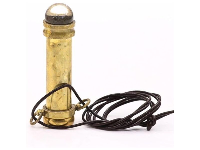 Handmade Brass Teleidoscope Pendant Necklace with Lampwork Glass Beads Mini Kaleidoscope Jewelry Gift Kit