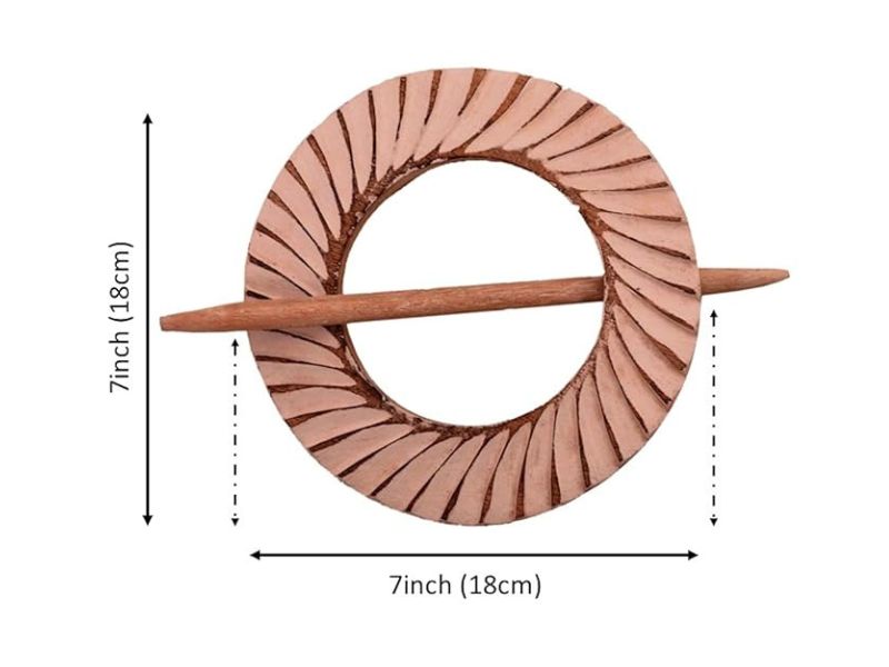 Wooden Curtain Holder Tie Back Drape Clips \'Mystic Spiral\' – Set of 2 | Handcrafted Decorative Curtain Tiebacks | Elegant Wooden Holdbacks for Drapes & Curtains | Boho Home Window Decor Accessories