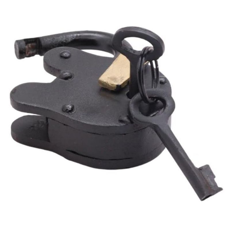 Handmade Brass Rivet Regular lock 1.5 Black Iron Lock