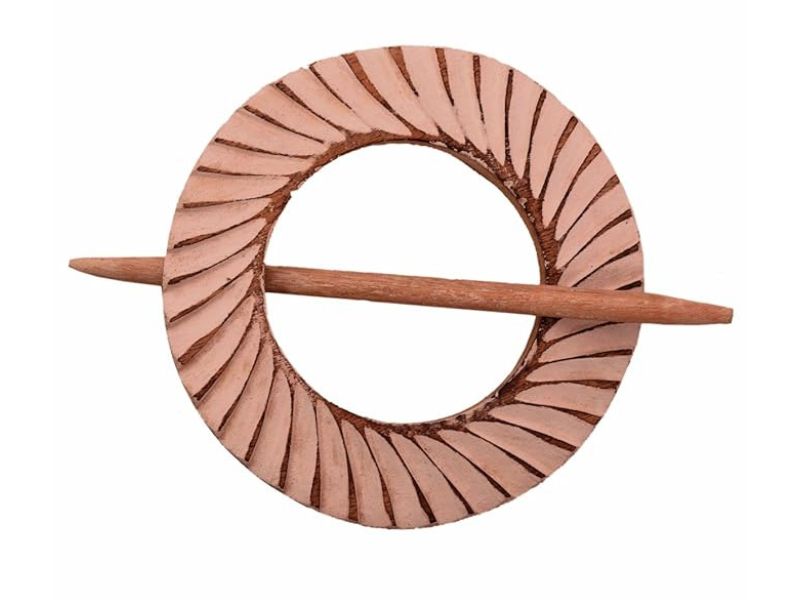 Wooden Curtain Holder Tie Back Drape Clips \'Mystic Spiral\' – Set of 2 | Handcrafted Decorative Curtain Tiebacks | Elegant Wooden Holdbacks for Drapes & Curtains | Boho Home Window Decor Accessories