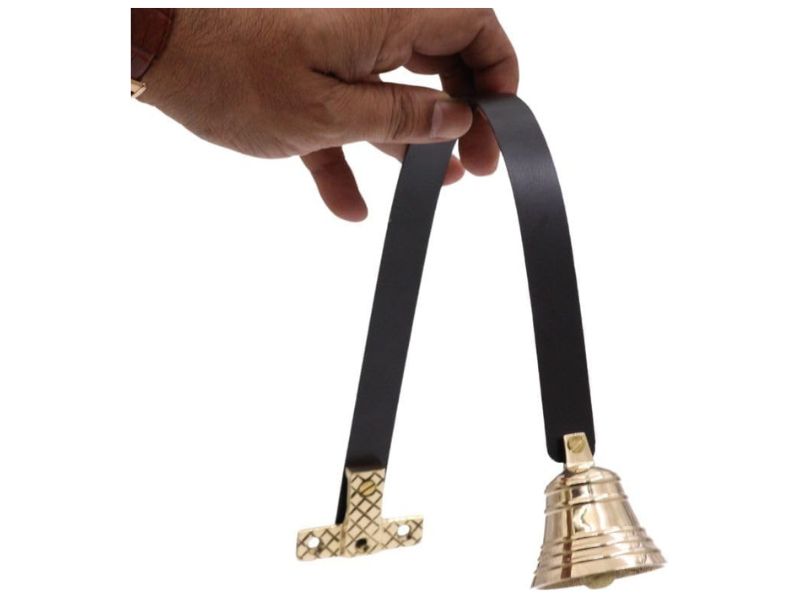 Roorkee Instruments India Solid Brass Dog Doorbell – Premium Quality Training Bell with Loud Clear Sound, Wall Mount Bell with Screws for Dog Training, Shops, Restaurants, Bars & Hotel Entrances