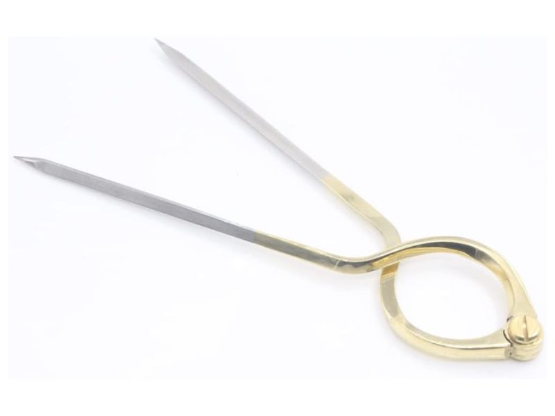 Nautical Brass Navigation Divider for Maritime and Naval Use – Antique Geometry Drafting Compass – Professional Solid Brass Drawing and Measuring Tool with Leather Case – Ideal for Map Plotting, Sailing, and Art Projects