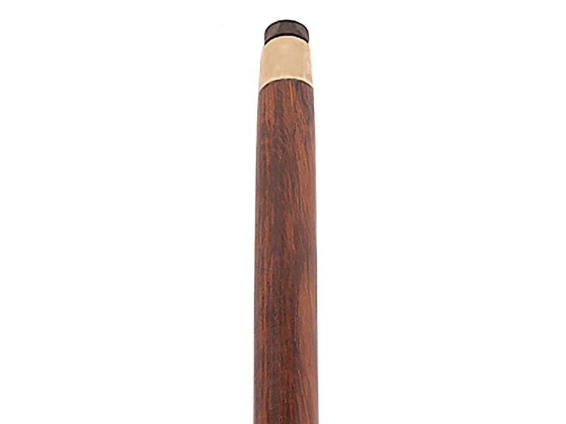 Vintage Floral Engraved Brass Handle Walking Stick – Decorative Metal “U” Shaped Cane Handle with Solid Wood Shaft – Antique Style Walking Cane for Men & Women, 37 Inches