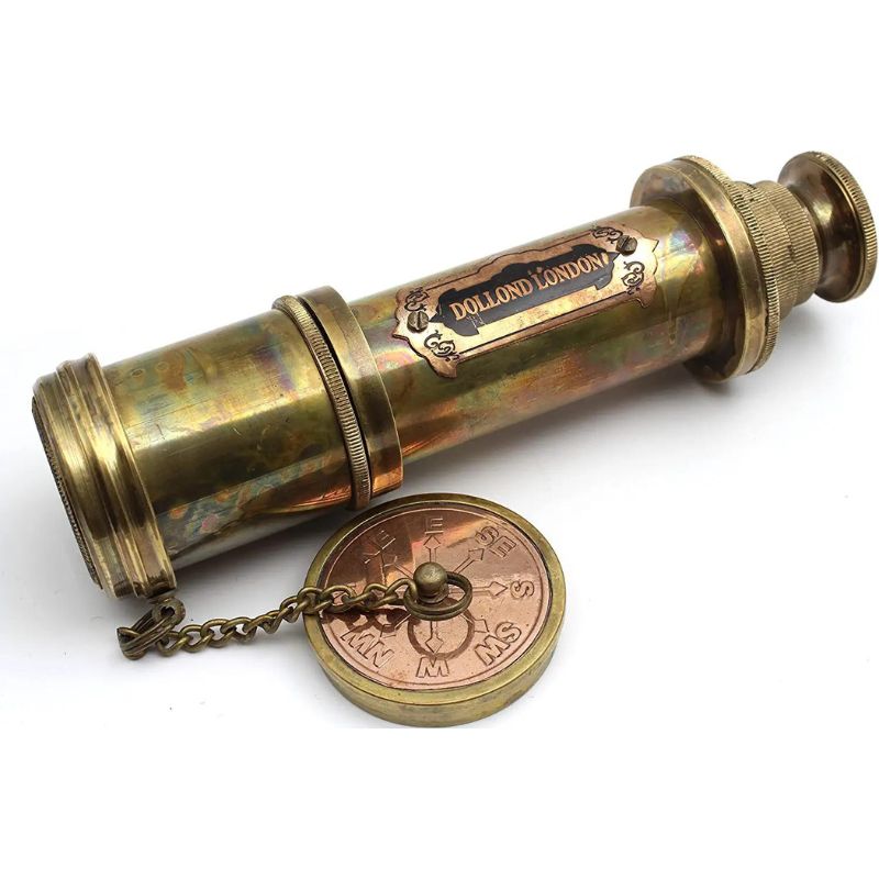 Nautical Brass 18 inches Antique Telescope/Spyglass Replica with Leather Box -Dollond London&amp;#039;s telescope