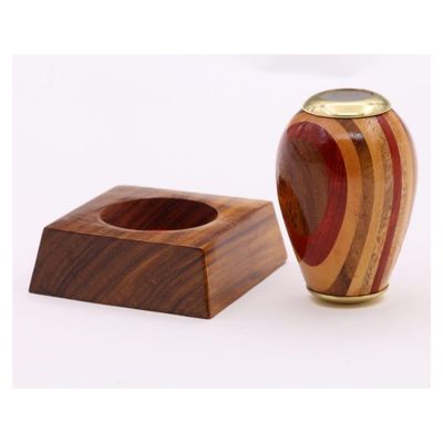 Handmade Brass & Wood Lacquered Kaleidoscope with Wooden Base – Vintage Optical Collectible for Adults, Special Occasions & Easter Gift – Unique Brass Kaleidoscope Home Décor