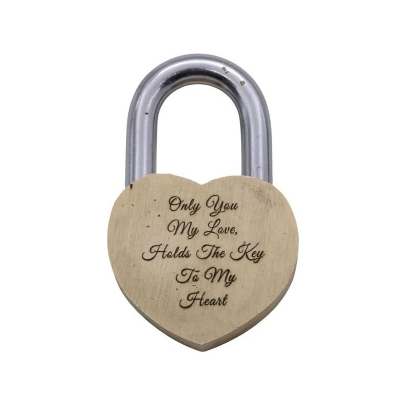 handmade 3.5 inches heart shape iron lock