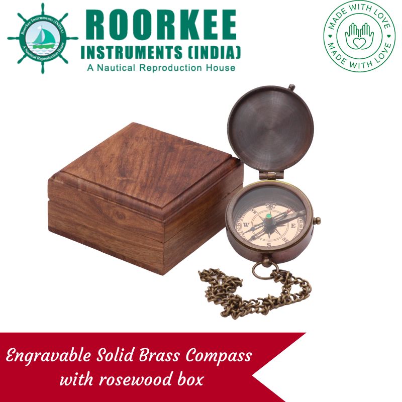INDIA A NAUTICAL REPRODUCTION HOUSE for Our Adventures Together Compass with case ROORKEE INSTRUMENTS 