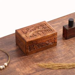 SECRET LOCK BOX - Hidden Compartment Secret Opening Puzzle Box Wood, Handmade Hidden Lock Jewelry Box, Vintage Jewelry Organizer
