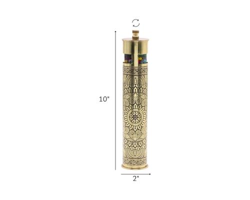 Manufacturer Handmade Gaint Star Mandala Brass Kaleidoscope with Display Stand