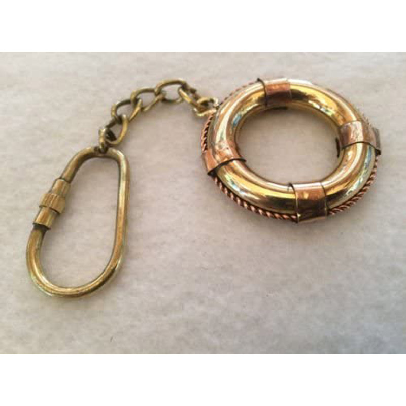 Brass Life Ring/Lifering Keychain - Life Preserver Buoy Lifesaver - Boat