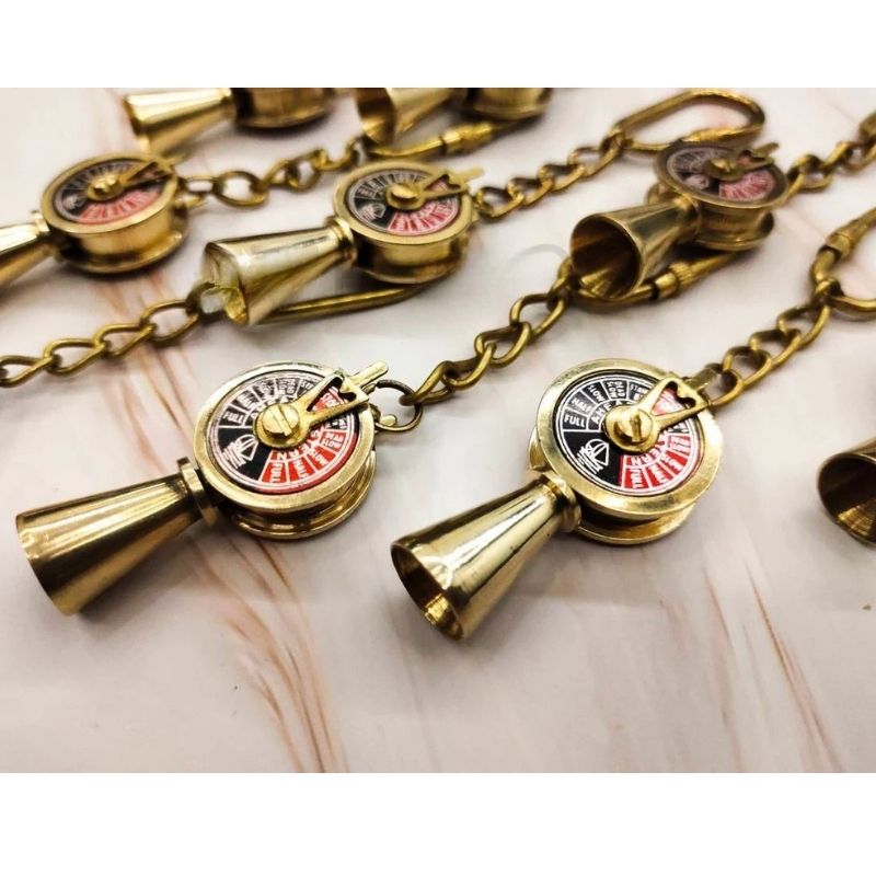 Miniature Brass Engine Order Telegraph Keychain | Nautical Maritime Gift | Vintage Ship Captain Collectible