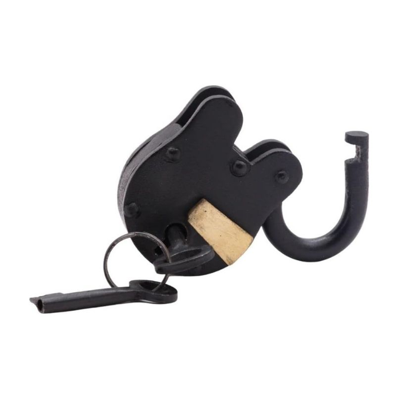 Handmade Brass Rivet Regular lock 1.5 Black Iron Lock