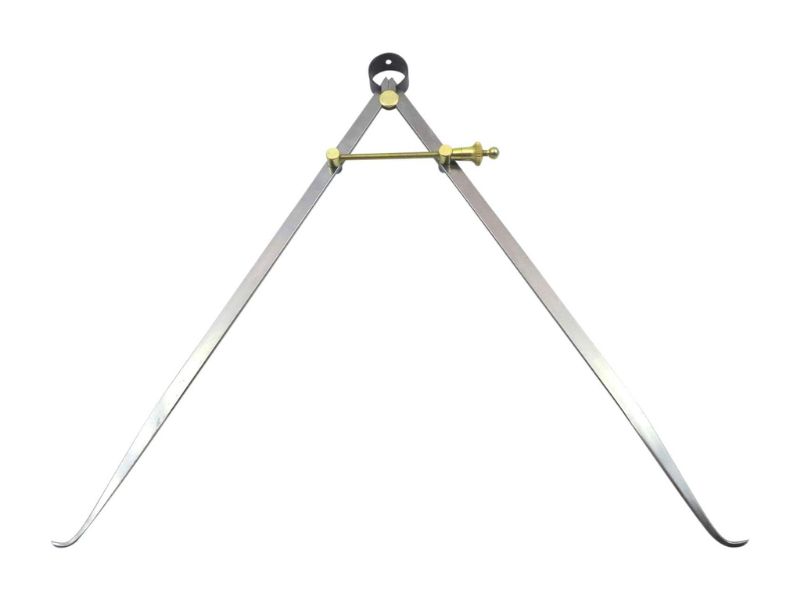 Taytools 467979 Toolmaker\'s “Yankee” Inside Spring Calipers | Quick-Spring Nut Rapid Adjust ID Divider | 0-12” / 300 mm Range | Brass Fulcrum & Fine Adjustment | Flat Leg Machinist Tool
