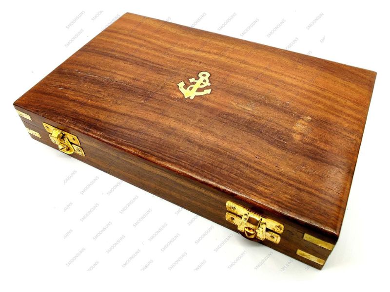 Proportional Divider Set of 5, Full Brass dividers with Executive Wooden Box, Single Handed 8\