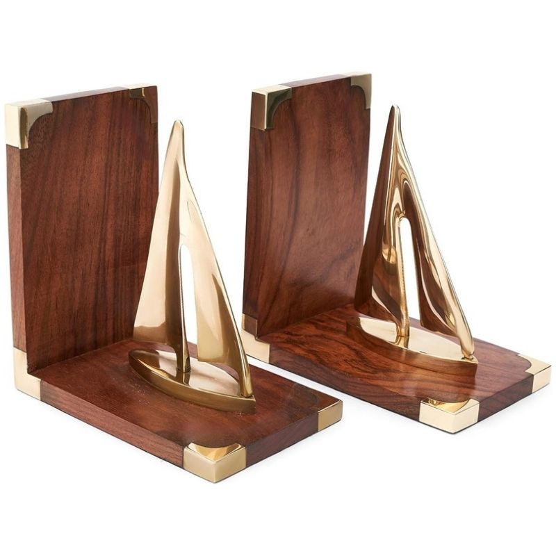 Nautical Feluca Boat Mast Bookend | Book Holders | Nautical Gifts | Home Decor | Sailor's Inspired Maritime Collectible | Book Shelves & Racks | Office & Desk Storage Supplies