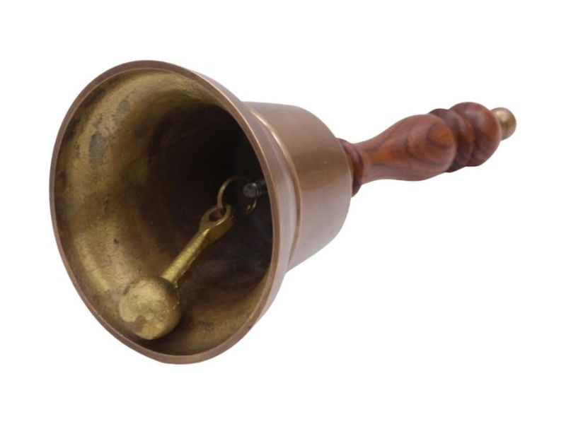 Personalized Cancer Survivor’s Bell – Engravable Solid Brass Hand Bell with Loud Clear Sound, Keepsake Healing Gift for Teacher, Boss, Family & Friends (Antique Brass Finish)