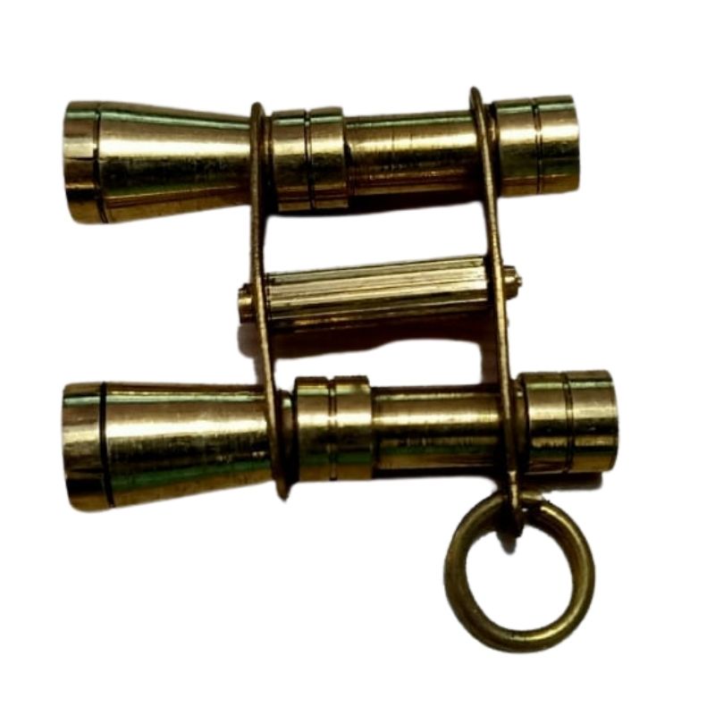 Handmade Brass Binocular Keychain Brass 1.25 Inches Key ring