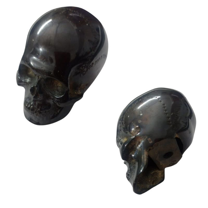 Walking Cane Bronze Brass Skull Head Handle 