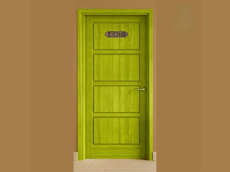 Antique Brass EXIT Door Sign Plaque – Vintage Cast Metal Wall Plate for Home, Office, Pub, or Restaurant – Classic Rustic Finish, Handmade Decorative Sign – Easy Mount with Screws Included